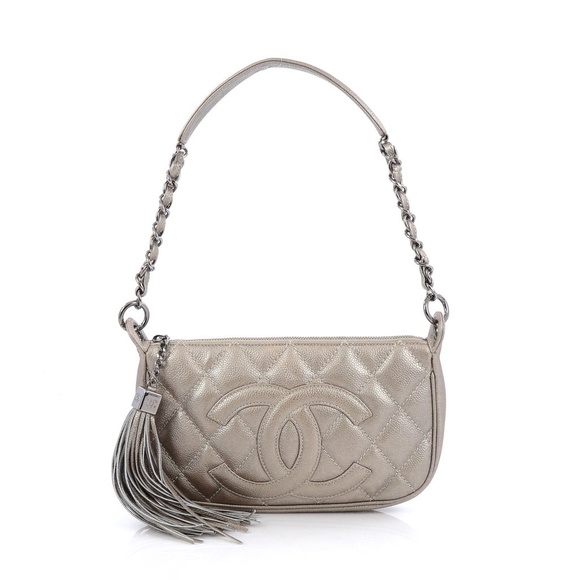 CHANEL Handbags - Authentic CHANEL TimelessCC Pochette QuiltedCaviar